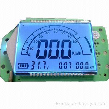 Positive transflective segment LCD module, pin connection